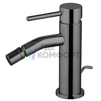 Смеситель для биде Carlo Frattini SPILLO UP XS однорычажный с донным клапаном в черном хроме (F3032XSCN) - фото 1