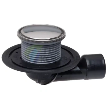 Трап HL80R с решеткой 115x115 мм-незамерзающим затвором и выпуском в виде поворотного шарнира от 0° до 90° - фото 1