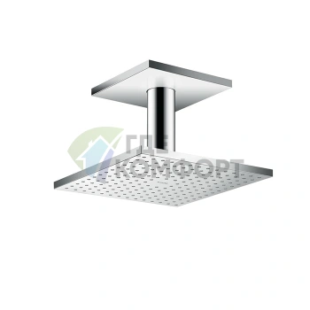 Потолочная панель для душа AX ShowerSolution 250x250 мм, 2 форсунки, с держателем 100 мм, хром (35312000) - фото 1