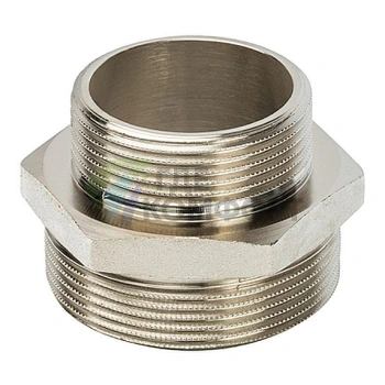 Ниппель STOUT НН переходной 2 x 1 1/2 никелированный - фото 1