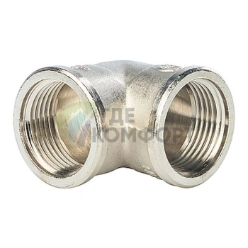 Угольник Stout внутренняя/внутренняя резьба латунный ВВ 1 никелированный - фото 1