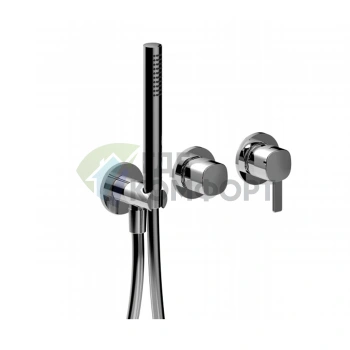 Смеситель для душа Fantini Lame встраиваемый, на 2 выхода, с ручным душем, хром (24 02 M184B) - фото 1