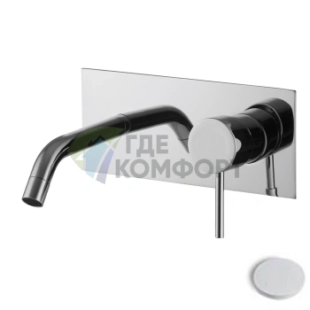 Смеситель для раковины FIMA Carlo Frattini Spillo Up настенный, матовый белый (F3051LX5BS) - фото 1