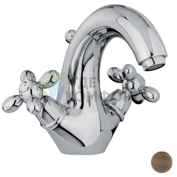 Смеситель для раковины FIMA Carlo Frattini Olivia с донным клапаном, бронза (F5041BR) - фото 1