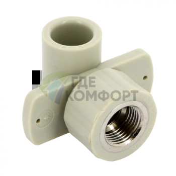 Колено настенное с внутренней резьбой 20x1/2 для гипсокартона PPR FV-Plast - фото 1