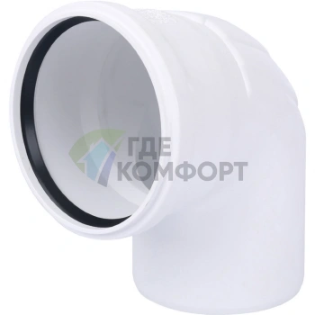 Отвод канализационный Raupiano Plus 110х87° REHAU (РЕХАУ - 11234641001) - фото 1