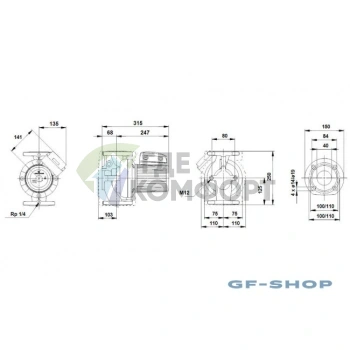 Циркуляционный насос Grundfos UPS 40-60 F 96401917 - фото 3