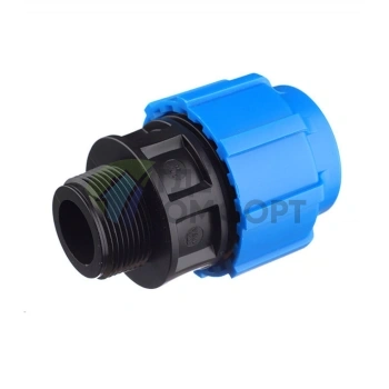 Муфта с наружной резьбой 32x1 1/4 ПНД Политэк - фото 1