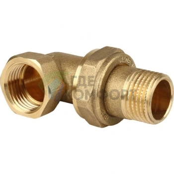 Разъемное соединение американка угловое 1/2, латунное Itap - фото 4