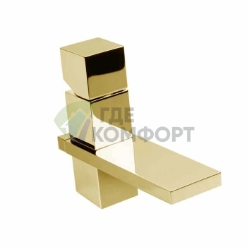 Смеситель для раковины Bossini Cube на 1 отверстие с заглушкой 1 1/4, золото (Z004301.021) - фото 1