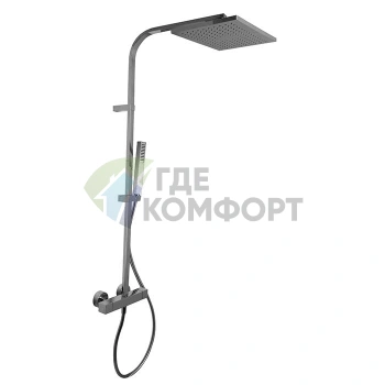 Термостатический смеситель для душа FIMA Carlo Frattini Wellness с душевой стойкой и верхним душем (F4265/QP365CR) - фото 1