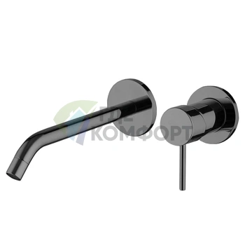 Настенный однорычажный смеситель для раковины Carlo Frattini SPILLO UP, излив 208 мм, черный хром (F3051NLX8CN) - фото 1