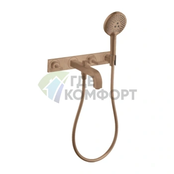 Смеситель для ванны AX Citterio в цвете шлифованное красное золото (39442310) - фото 1