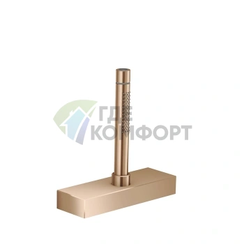 Душевой набор AX Edge с функцией 2jet для установки на край ванны в цвете полированное красное золото (46470300) - фото 1