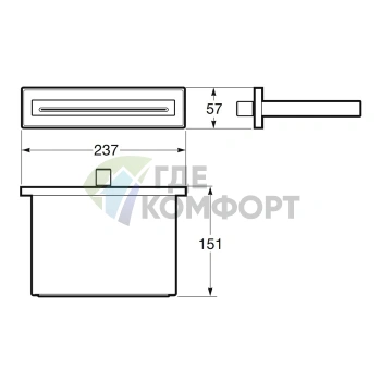 Стильный смеситель Armani Roca Island с каскадным изливом для настенного монтажа, матовый хром (7.5A18.7.6VS.0) - фото 2