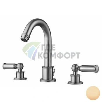 Смеситель для раковины Bossini Liberty с поворотным изливом в античной бронзе (Z001302.022) - фото 1