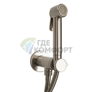Гигиенический душ BOSSINI PALOMA с прогрессивным смесителем и металлическими комплектующими в цвете брашированный никель (E37005B.094) - фото 1