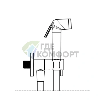 Гигиенический комплект Almar для холодной воды в стиле состаренного никеля (E136003.NB) - фото 2