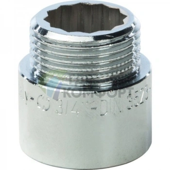 Удлинитель STOUT латунный 3/4 x 20 хромированный - фото 2