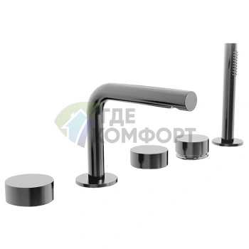 Смеситель для ванны Fantini AF/21 с ручным душем и изливом 155 мм (27 02 A265) - фото 1