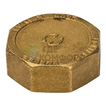 Заглушка STOUT ВР 1 1/2 внутренняя резьба латунная - фото 1