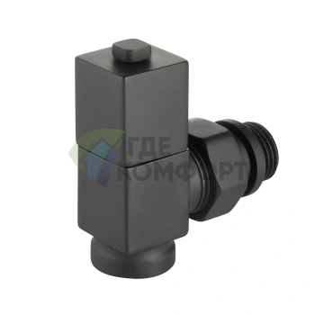 Набор дизайн-вентилей Royal Thermo CUBE 1/2 черный, RTE 56.0009, НС-1422578 - фото 4