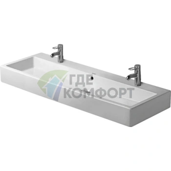 Раковина Duravit Vero для мебели с перел с 2 отв под смеситель 1000x470мм Цвет Белый - фото 1