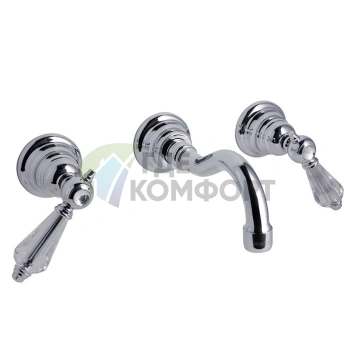 Элегантный настенный смеситель FIMA|Carlo Frattini Herend Chic с кристаллами SWAROVSKI, хром (F5401/5CCR) - фото 1