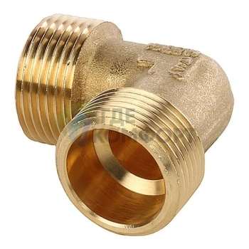 Угольник STOUT наружная резьба латунный НР 3/4 - фото 1