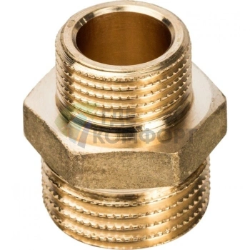 Ниппель STOUT НН переходной 1/2 х 3/8 латунный - фото 2