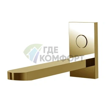 Излив для ванны FIMA Carlo Frattini SWITCH 208 мм, настенный, золото с кнопкой управления водой (F5926OR) - фото 1