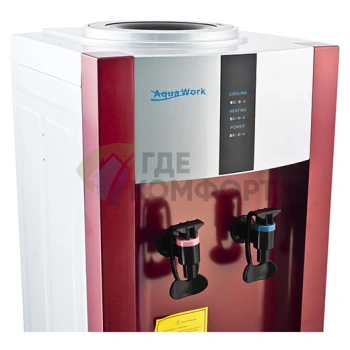 Кулер для воды AquaWork AW 16LD/EN серебристо-красный - фото 3