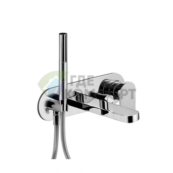 Смеситель для ванны Fantini Mare встраиваемый с ручным душем (излив 200 мм, хром) (51 02 E121B) - фото 1