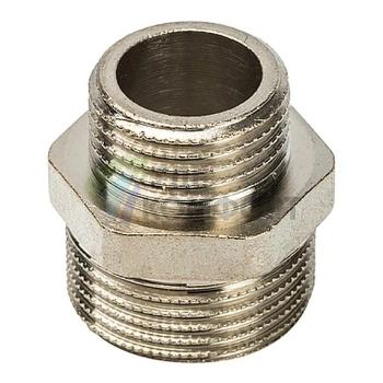 Ниппель STOUT НН переходной 3/4 x 1/2 никелированный - фото 1