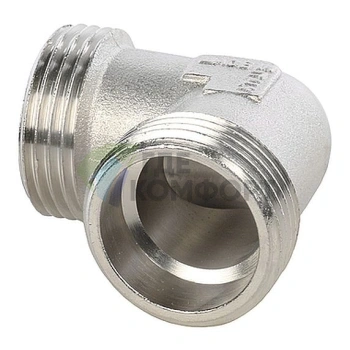 Угольник STOUT наружная резьба латунный НР 1 никелированный - фото 1