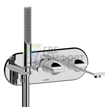 Смеситель для ванны BOSSINI APICE встраиваемый с ручным душем Slim 1500 мм, хром (Z00555.030) - фото 1