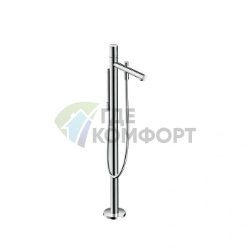 Напольный смеситель AX Uno для ванны с ручным душем, хром (45416000) - фото 1