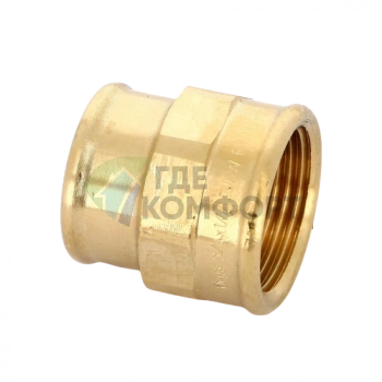 Муфта переxодная ВВ 3/4x1/2 бронза Viega - фото 3