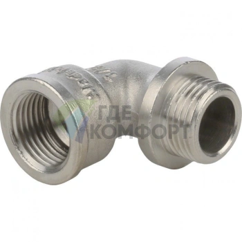 Угольник с упором НВ 1/4 никелированный Stout