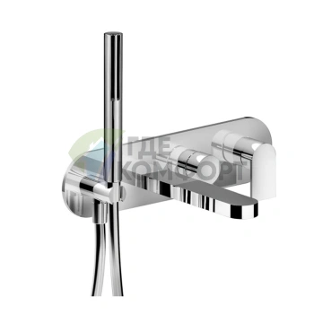 Встраиваемый смеситель Fantini Mare для ванны с ручным душем (хром) (51 02 V021B) - фото 1