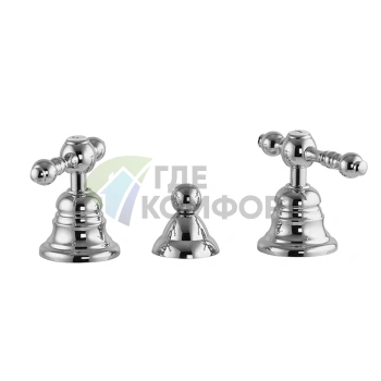 Смеситель для биде FIMA Epoque на три отверстия без излива в цвете хром (F5072CR) - фото 1