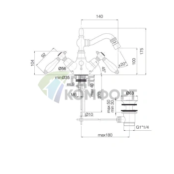 Смеситель для биде FIMA|Carlo Frattini Herend с вращающимся изливом и донным клапаном, хром (F5412CR) - фото 2