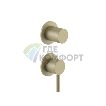 Встраиваемый Смеситель для Душа Fantini NOSTROMO NO 5002G481B в Матовом Золоте PVD (50 P6 G481B) - фото 1