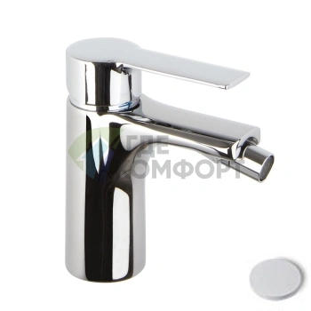 Смеситель для биде FIMA Carlo Frattini Mast с донным клапаном, белый матовый (F3132BS) - фото 1