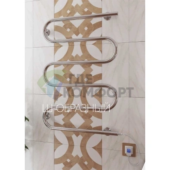 Полотенцесушитель электрический Terminus Ш-образный 25 ПСЭ 50x80 - фото 2