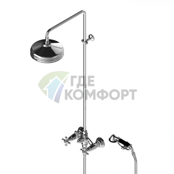 Душевой комплект Stella Roma с верхним душем 220 мм и смесителем в хроме (RM 02512 CR00) - фото 1