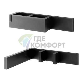 Настенный смеситель для раковины Fantini AK/25 Matt Gun Metal PVD (48P5T113B) - фото 1