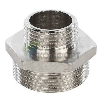 Ниппель STOUT НН переходной 1 1/2 x 1 никелированный - фото 1