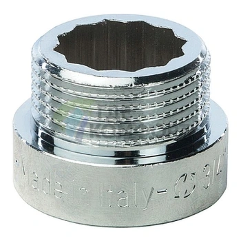 Удлинитель STOUT латунный 3/4 x 10 хромированный - фото 1