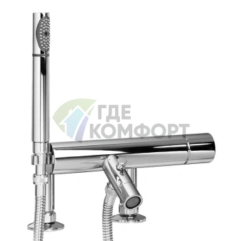 Смеситель для ванны Stella Bamboo на 2 отверстия с ручным душем — хром (BT 02005 CR00) - фото 1